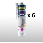 Silicone Base Água Fortaleza Bostik 400g - Branco - Kit 6un