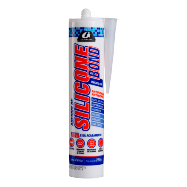 Silicone Garin Bond Incolor Cartucho 280grs