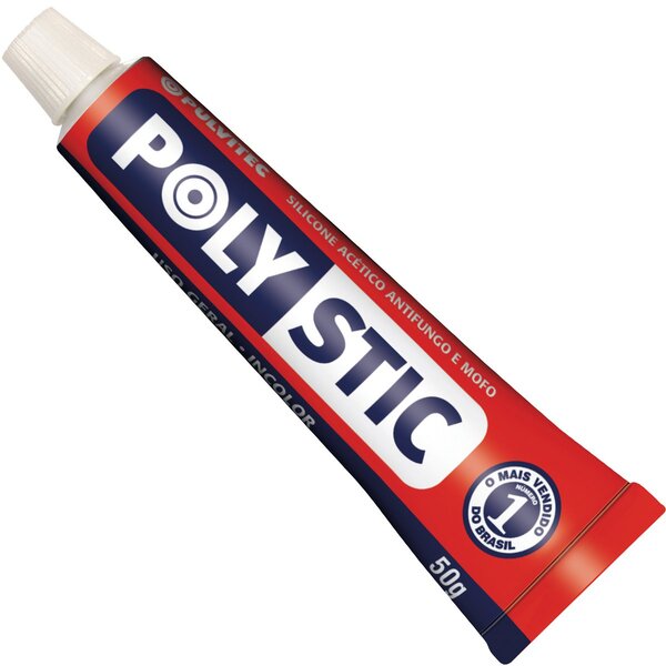 Silicone Poly Stic Pulvitec Uso Geral Incolor 50g Embalagem C