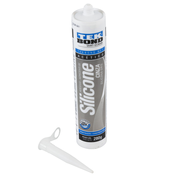 Silicone Vedação Pia Louça 280Gr Cinza