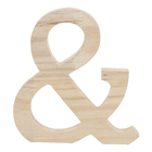 Símbolo "&" de Madeira Pinus 15x15x1,7cm Settis