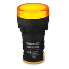 Sinaleiro Led 22mm 24Vca/Vcc Amarelo 10 Peças