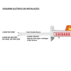 Sinalizador para Garagem LED com Bip Sonoro Bivolt DNI