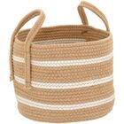 Singara Cesta Decorativa Organizadora Cachepô Tecido Bege 3 P