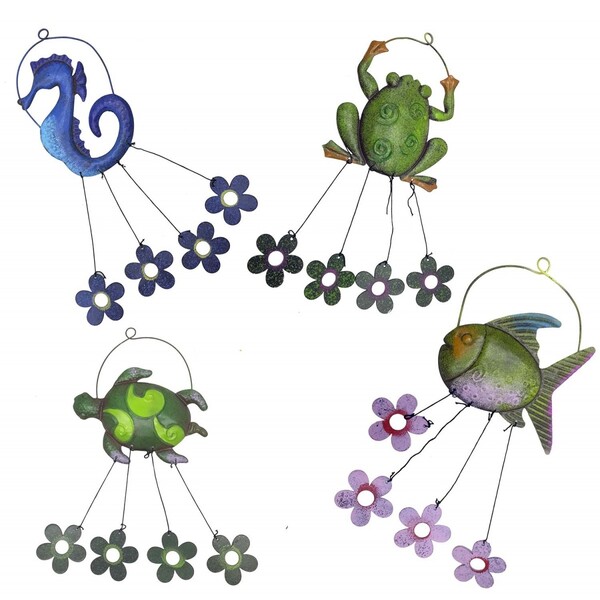 Sino Dos Ventos Enfeite Metal Decora Animais Tradicional 4 Un