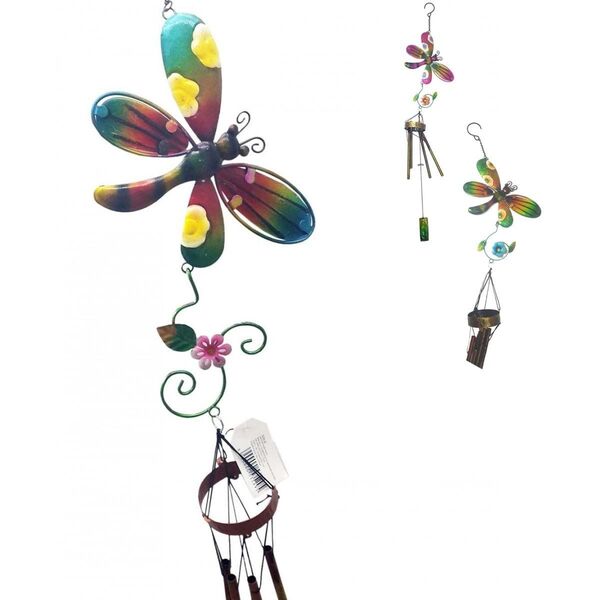 Sino Dos Ventos Libelula Cores Mensageiro Jardim Relaxamento