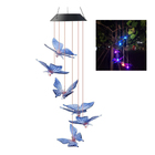 Sino Dos Ventos Solar Borboleta Led Decoraçao Jardim Varanda