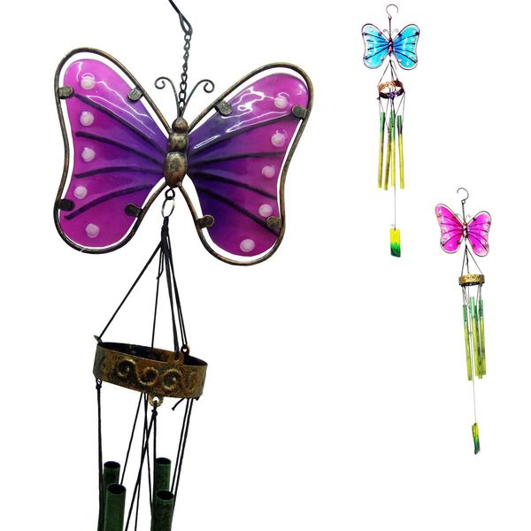 Sino Ventos Borboleta Tradicional Colorida Casa Decoracao Am