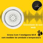 Sirene Sensor De Temperatura E Umidade Inteligente Wifi Tuya