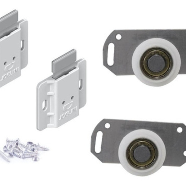 Sistema De Porta Correr De Armario Guia Superior Mola Kit 1p