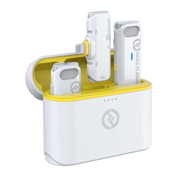 Sistema Microfone 2.4g Hollyland Lark C1 2pessoa P/ios Ivory
