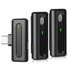 Sistema Microfone Lapela M9 Usb C 2.4ghz P/android Preto