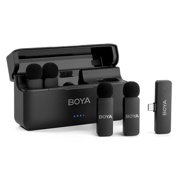 Sistema Microfone Sem Fio Boya By-v4u Usb C Lapela Preto | Leroy Merlin