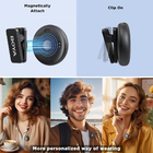 Sistema Microfone Sem Fio Boya Omic-u Usb C Lapela Preto