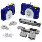 Sistema Para Porta De Correr Guia Universal Roldana P/ 60 Kg