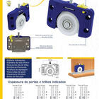 Sistema Para Porta De Correr Guia Universal Roldana P/ 60 Kg