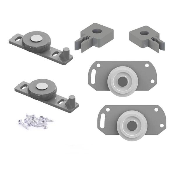 Sistema Porta Armario C/ Guia Rodinha Anti Ruido E Trava