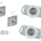 Sistema Porta Correr Roda 40 Mm Guia Mola Guarda Roupa 35kg