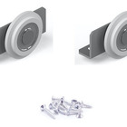 Sistema Roldana Guarda Roupa Correr Guia Roda Kit 1 Porta