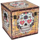 Skull Caixa Organizadora Decoração 33x33x33cm Mdf Color Bau