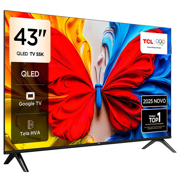 Smart TV 43 Polegadas Google TV QLED 43S5K TCL | Leroy Merlin