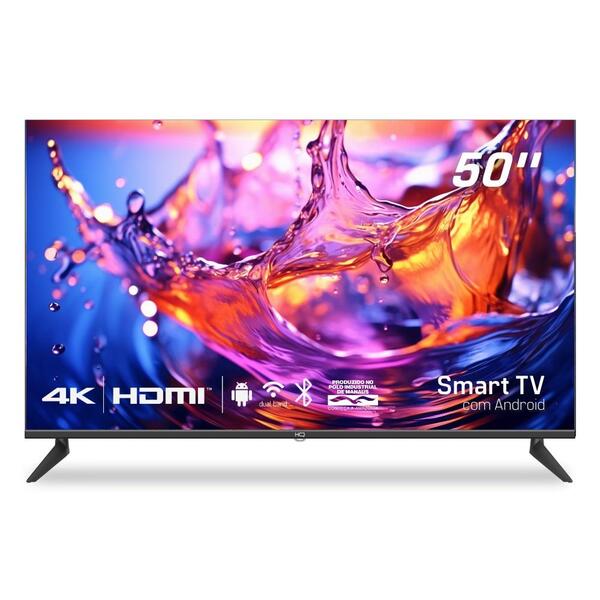 Smart Tv 50" Hq 4k 3 Hdmi 2 Usb Wi-fi Android 11 Design Slim