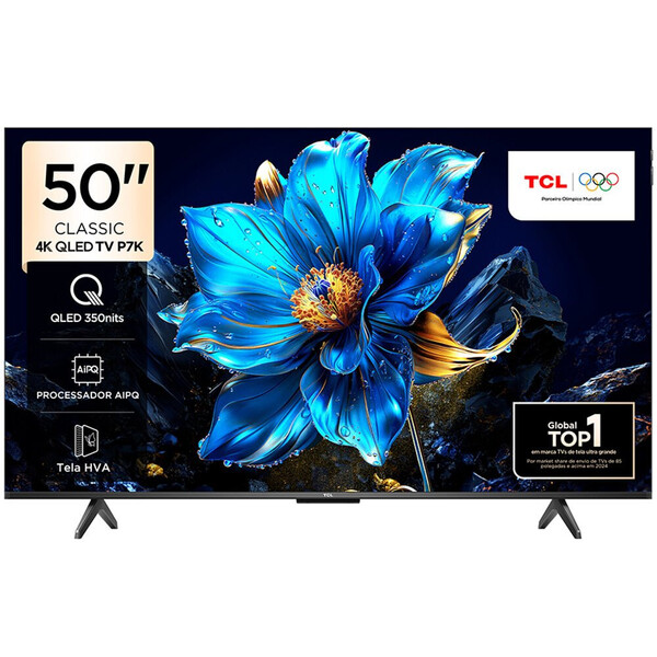 Smart Tv 50 Tcl, 4k Uhd, Qled, Google Tv - 50p7k