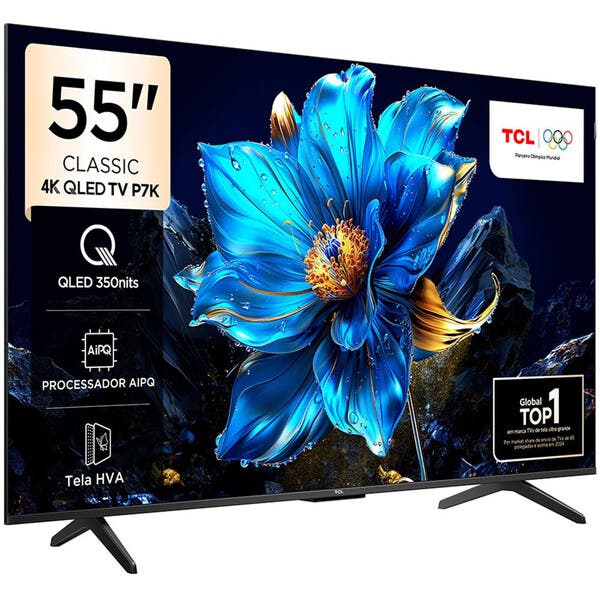 Smart Tv 55 Tcl, 4k Uhd, Qled, Google Tv - 55p7k | Leroy Merlin
