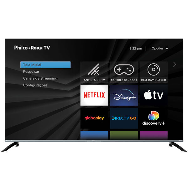 Smart Tv 58" Philco Led 4k Roku Dolby Áudio Ptv58g70r2csgbl B