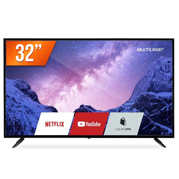 Smart Tv Led 32" Hd Multilaser Tl026 Conversor Digital Extern