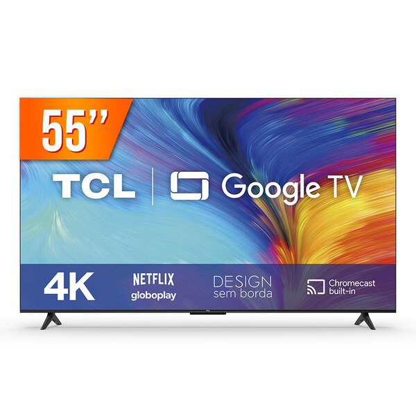 Smart Tv Led 55" Google Tv Ultra Hd 4k Tcl 55p635 Comando De
