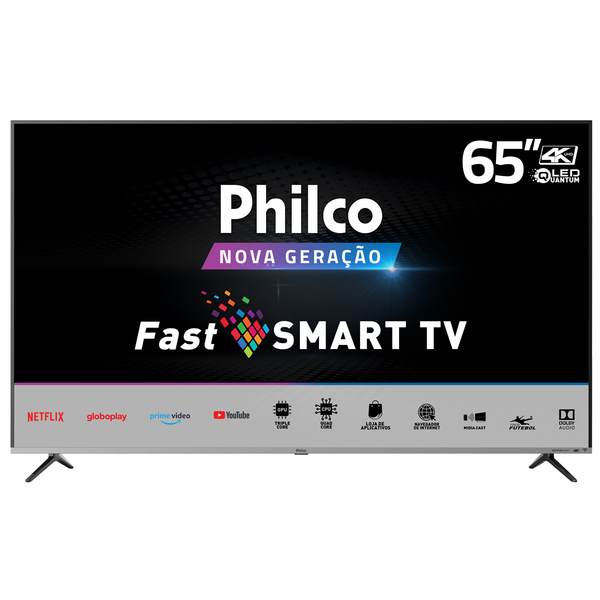 Smart Tv Philco 65” Ptv65f82ssg 4k Qled – Netflix Bivolt