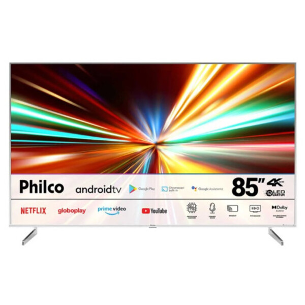 Smart Tv Philco 85 Polegadas Ptv85f8tagcm 4k Uhd Qled Dolby Audio ...