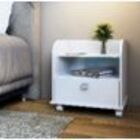 Snooze Mesa De Cabeceira Branca