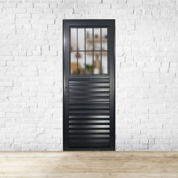 Social Palheta Linha 25 210x90 Lado Direito Preto