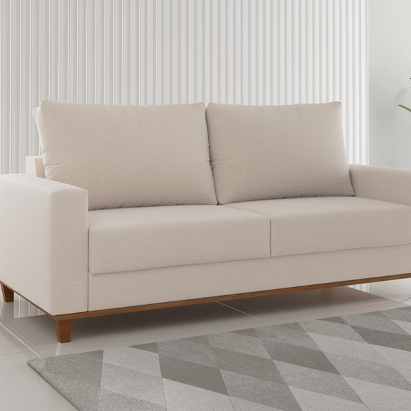 Sofá1 80 Living Viero Palazo Linho Bronze