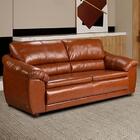 Sofá 02 Lugares 1,60 M Couro Veneza Conhaque - Scala Decor