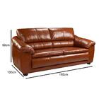 Sofá 02 Lugares 1,60 M Couro Veneza Conhaque - Scala Decor