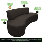 Sofá 02 Lugares 150cm Mônaco Corano Café - Nexta Casa