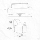 Sofá 02 Lugares 150cm Mônaco Veludo Camel - Nexta Casa