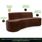Sofá 02 Lugares 150cm Mônaco Veludo Marrom - Nexta Casa