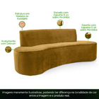 Sofá 02 Lugares 150cm Mônaco Veludo Mostarda - Nexta Casa