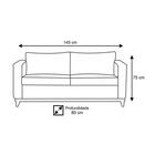 Sofa 02 Lugares Aspen Suede Preto Dmonegatto