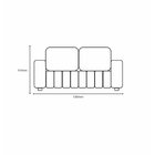 Sofá 02 Lugares Com Assento Fixo E Encosto Com Almofadas Solt