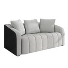 Sofá 02 Lugares Com Assento Fixo E Encosto Com Almofadas Solt