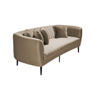 Sofá 02 Lugares Living 1,90 Itália Veludo Bege