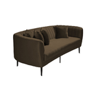 Sofá 02 Lugares Living 1,90 Itália Veludo Marrom
