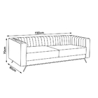 Sofá 02 Lugares Living 1,90 Taiti Azul Marinho