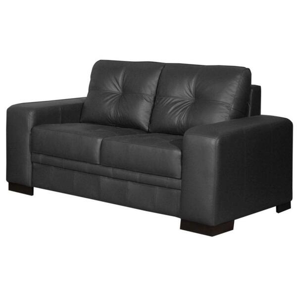 Sofá 02 Lugares Milano 1,70 M Couro Arte Sala Preto