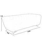 Sofá 02 Lugares Para Sala De Estar 178 Cm Graff M03 Linho Cru